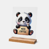 Beau bureau besoin de café panda ours (Angle)