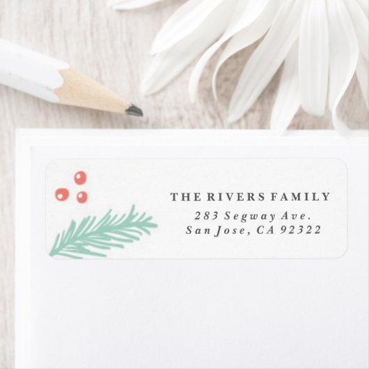 Beau cadre d'hiver Étiquette de vacances (En situation)