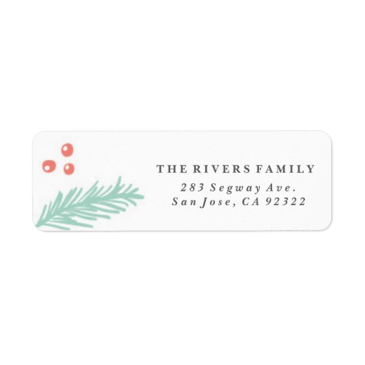 Beau cadre d'hiver Étiquette de vacances (Devant)