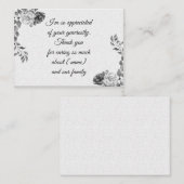 Beau cadre Rose après funérailles Merci Cartes (Devant / Derrière)