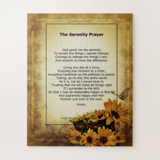 Beau cadre Vintage Serenity Puzzle de prière