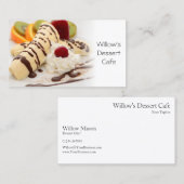 Beau Café de Dessert Savoureux - Carte de visite (Devant / Derrière)