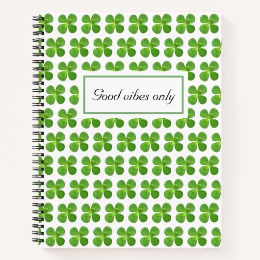 Beau cahier aux feuilles vertes d'arbre de jade (Devant)