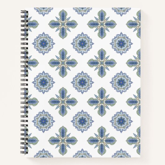 Beau cahier spirale bleu et vert  (Devant)