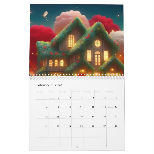 Beau calendrier de conception (Feb 2026)