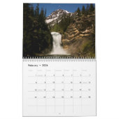 Beau calendrier de parc national de glacier (Feb 2026)