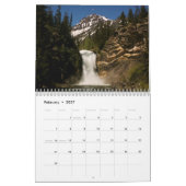 Beau calendrier de parc national de glacier (Feb 2027)