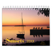 Beau calendrier des couchers de soleil (Protection)