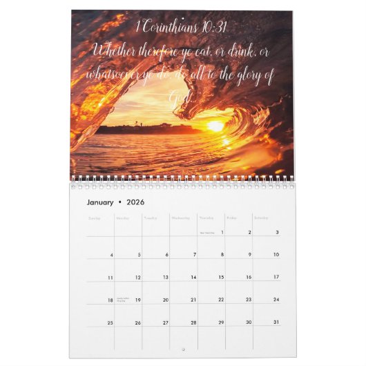 Beau calendrier des écritures d'aventure (Jan 2026)