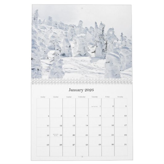 Beau calendrier du Canada (Jan 2026)