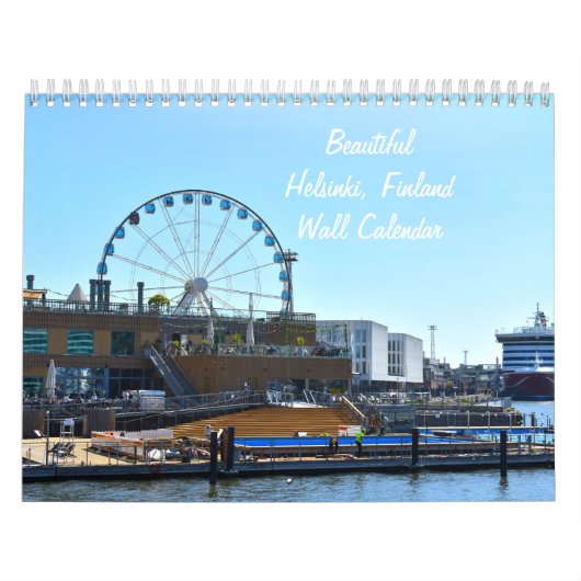 Beau calendrier du mur Helsinki Finlande (Protection)