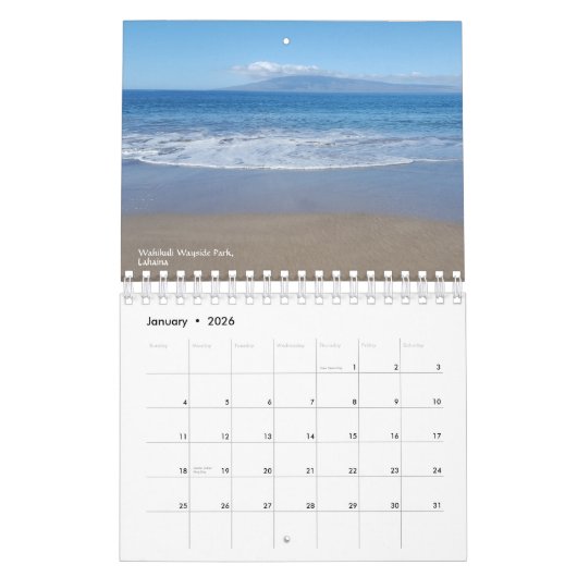 Beau calendrier II de Maui (Jan 2026)