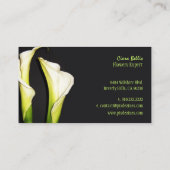 Beau calla carte de visite (Dos)