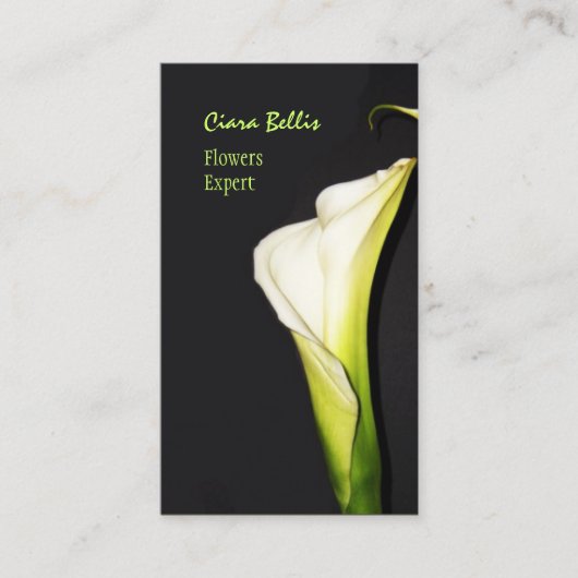 Beau calla carte de visite (Devant)