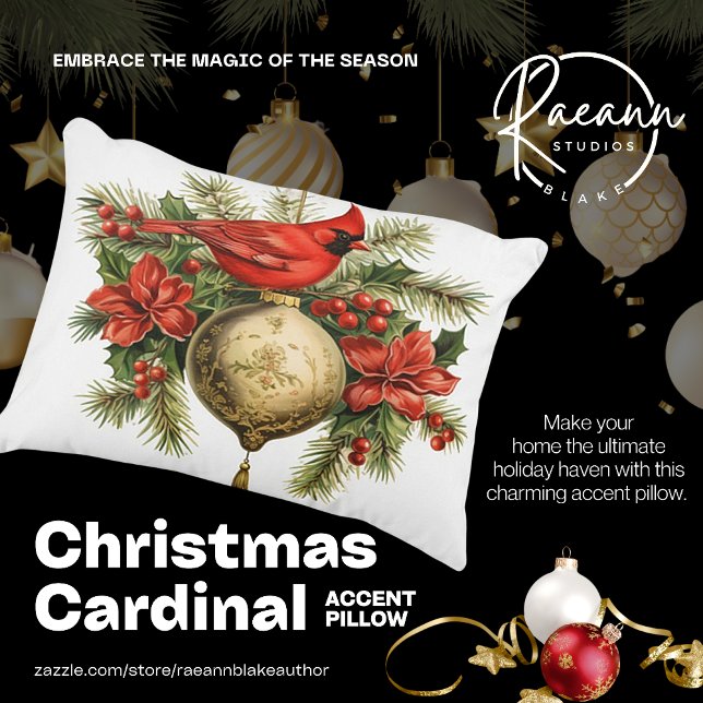Beau Cardinal de Noël Coussin d'accent (Créateur téléchargé)
