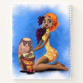 Beau Carnet Africain Fille Drummer (Dos)