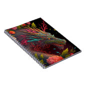 Beau Carnet de Dragon Floral (Côté Droit)