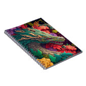 Beau Carnet de Dragon Floral (Côté Droit)