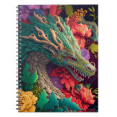 Beau Carnet de Dragon Floral (Devant)