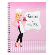 Beau carnet de Jounal de recette de fille