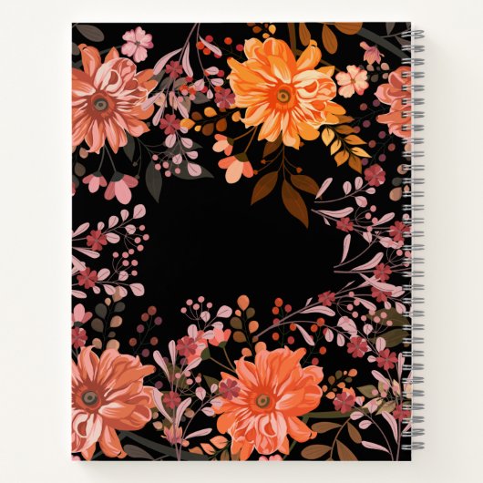 Beau Carnet de Journal Floral (Dos)