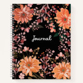 Beau Carnet de Journal Floral (Devant)