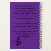 Beau Carnet de papillons (Verso)