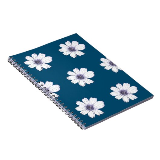 Beau Carnet design Flower Blue (Côté Droit)