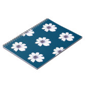 Beau Carnet design Flower Blue (Côté gauche)