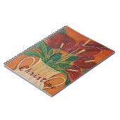 Beau Carnet Fleur Personnalisé (Côté gauche)