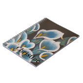 Beau Carnet Fleur Personnalisé (Côté gauche)