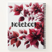 Beau carnet fleuri imprimé (Dos)
