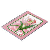 Beau Carnet Floral à thème Amaryllis (Côté gauche)
