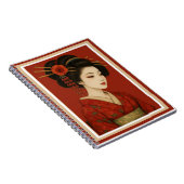 Beau Carnet japonais décoré Geisha Girl (Côté Droit)