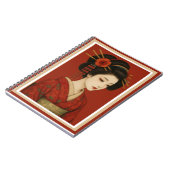 Beau Carnet japonais décoré Geisha Girl (Côté gauche)