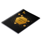 Beau Carnet personnalisé à thème abeille (Côté gauche)