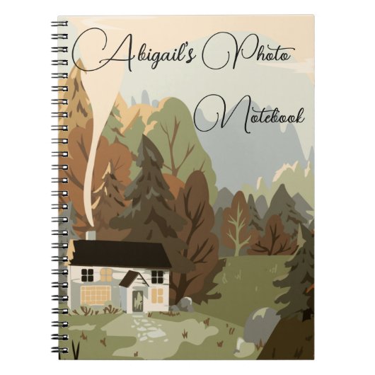 Beau Carnet photo de la forêt verte (Devant)