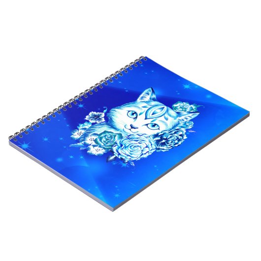 Beau carnet tiré par la main d'école de chat de 10 (Côté gauche)