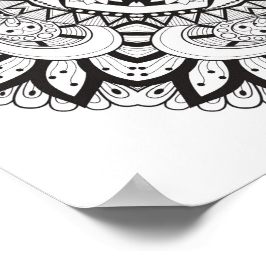 Beau Carré Déco Doodle 2 (Coin)