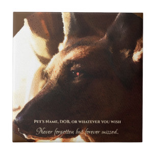 Beau carreau de céramique commémoratif de berger