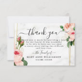 Beau Carte de remerciements alimentaire funéraire  (Devant)