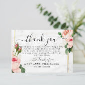 Beau Carte de remerciements alimentaire funéraire  (Debout devant)