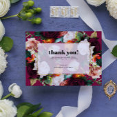 Beau Carte de remerciements de fleurs d'été