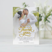 beau carte de remerciements de mariage (Debout devant)