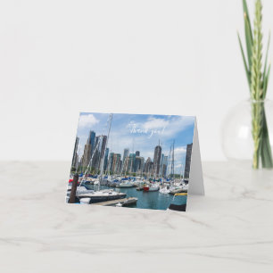 Beau Carte de remerciements du port de Chicago