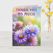 Beau Carte de remerciements Floral (Fleur jaune)