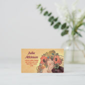 beau carte de visite à la mode de visage de dame (Debout devant)