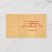 beau carte de visite à la mode de visage de dame (Dos)