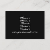 Beau Carte de visite blanc Petunia (Dos)