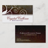 Beau Carte de visite Brown Curly personnalisable (Devant / Derrière)